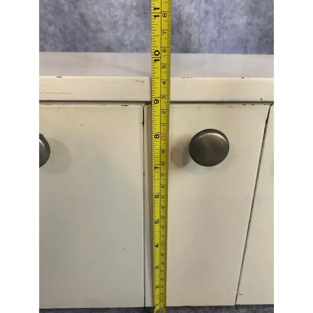 Vintage EMCO Binister Metal 4 Bin Canister, White, Counter or Wall Mount, 1950s